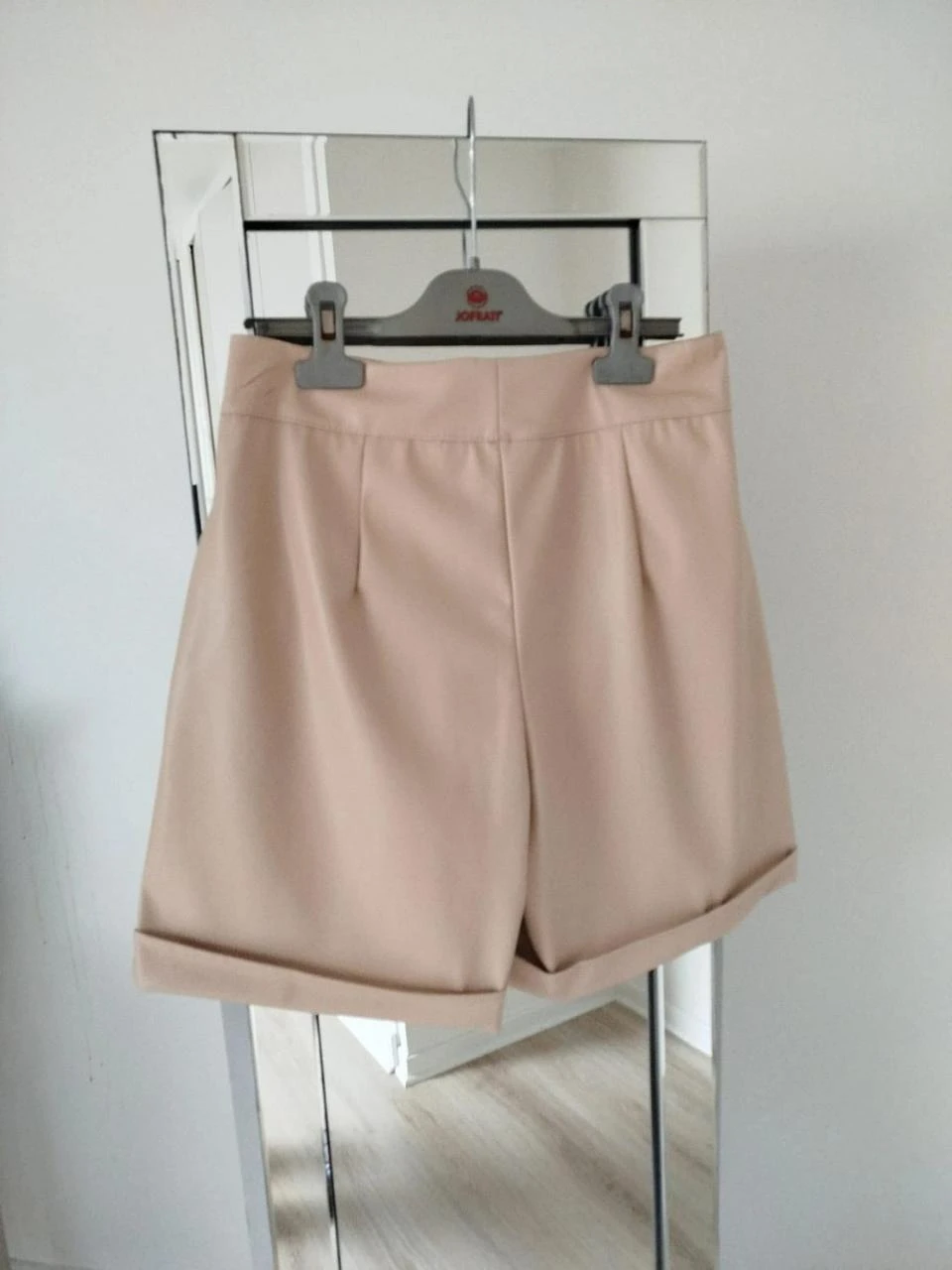 🎁Short habillé beige en similicuero NUEVO Cloothes Mujer Talla M / 38 – photo 2